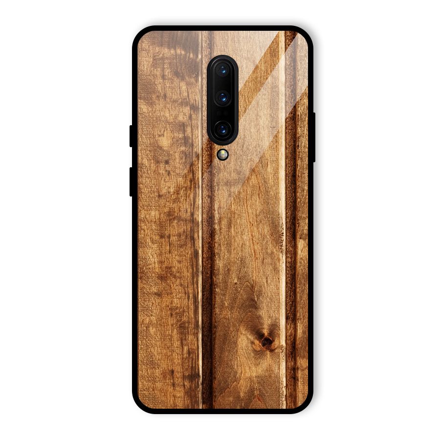 Classic Wood Print Glass Back Case for OnePlus 7 Pro