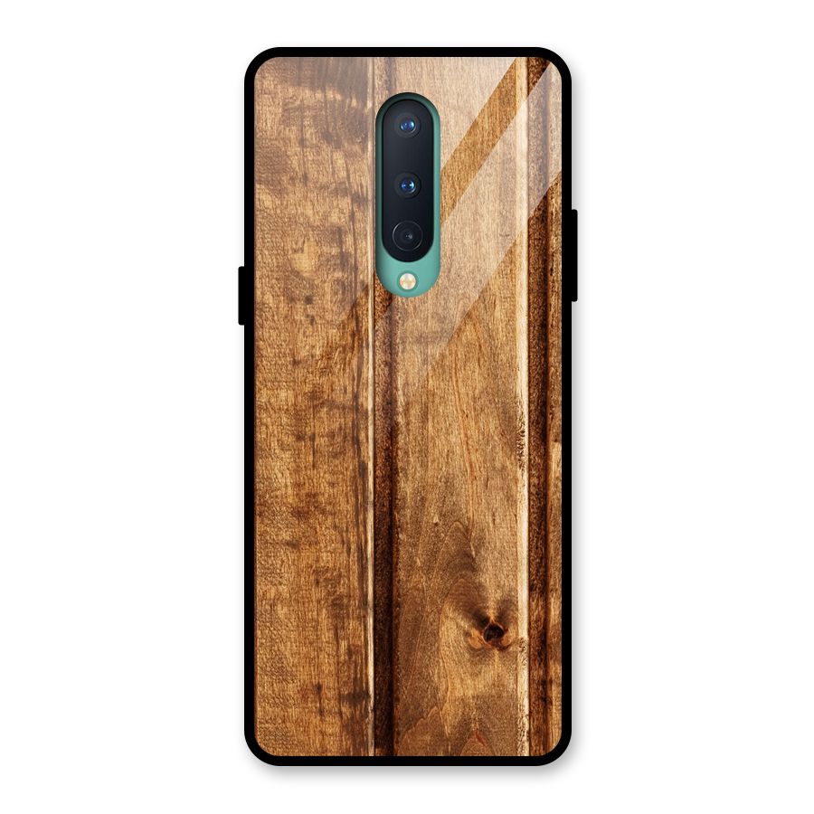 Classic Wood Print Glass Back Case for OnePlus 8