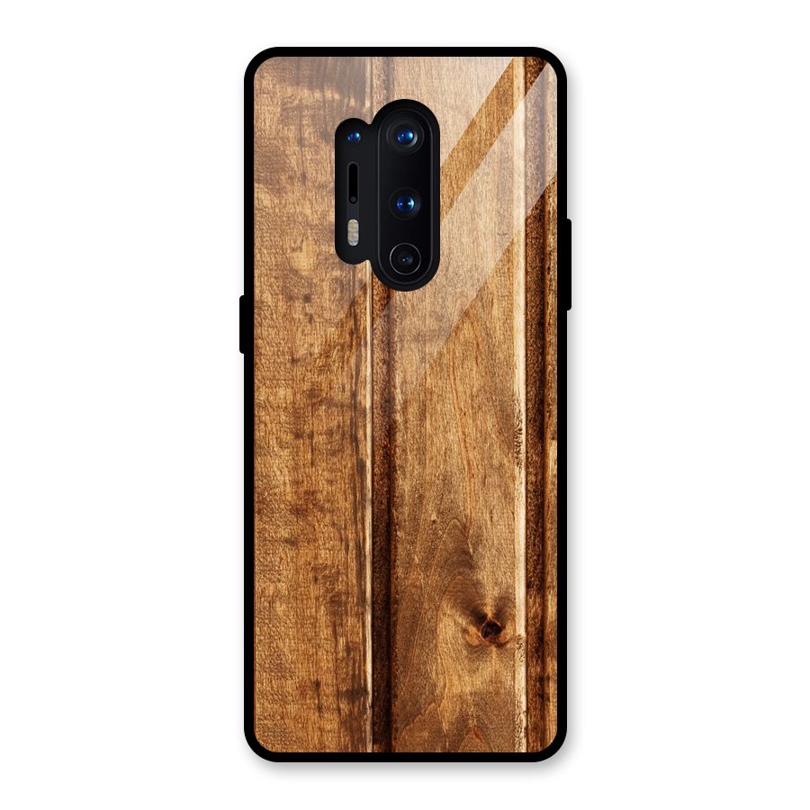 Classic Wood Print Glass Back Case for OnePlus 8 Pro