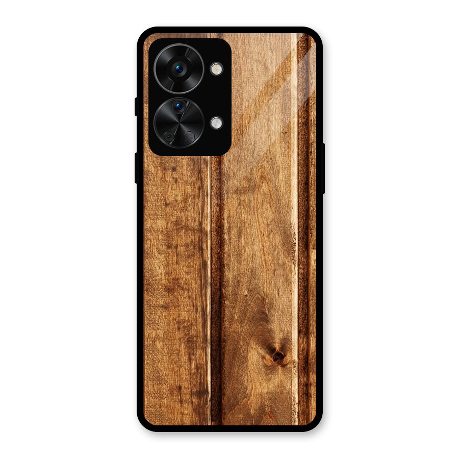 Classic Wood Print Glass Back Case for OnePlus Nord 2T