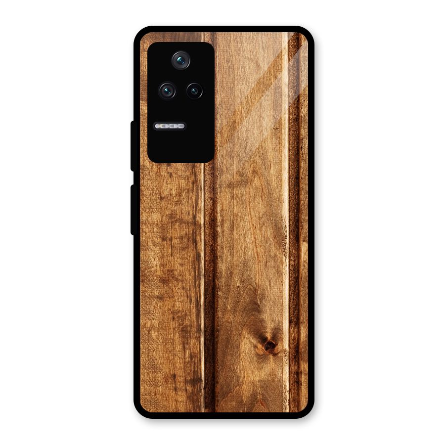 Classic Wood Print Glass Back Case for Poco F4 5G