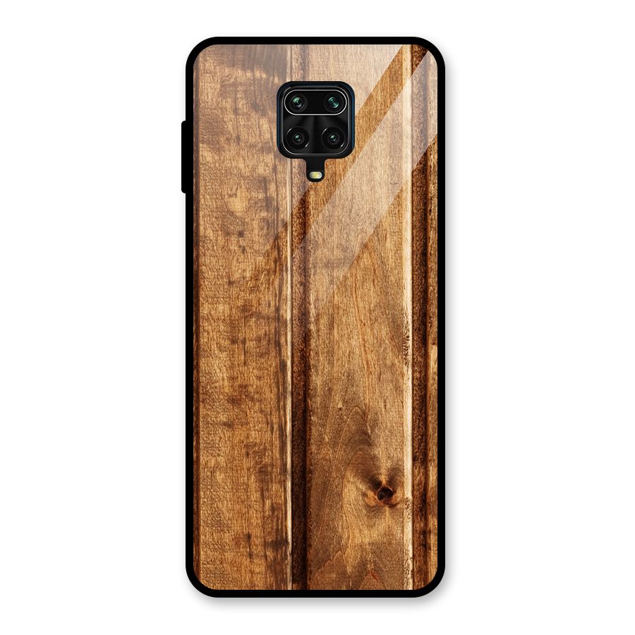 Classic Wood Print Glass Back Case for Poco M2 Pro