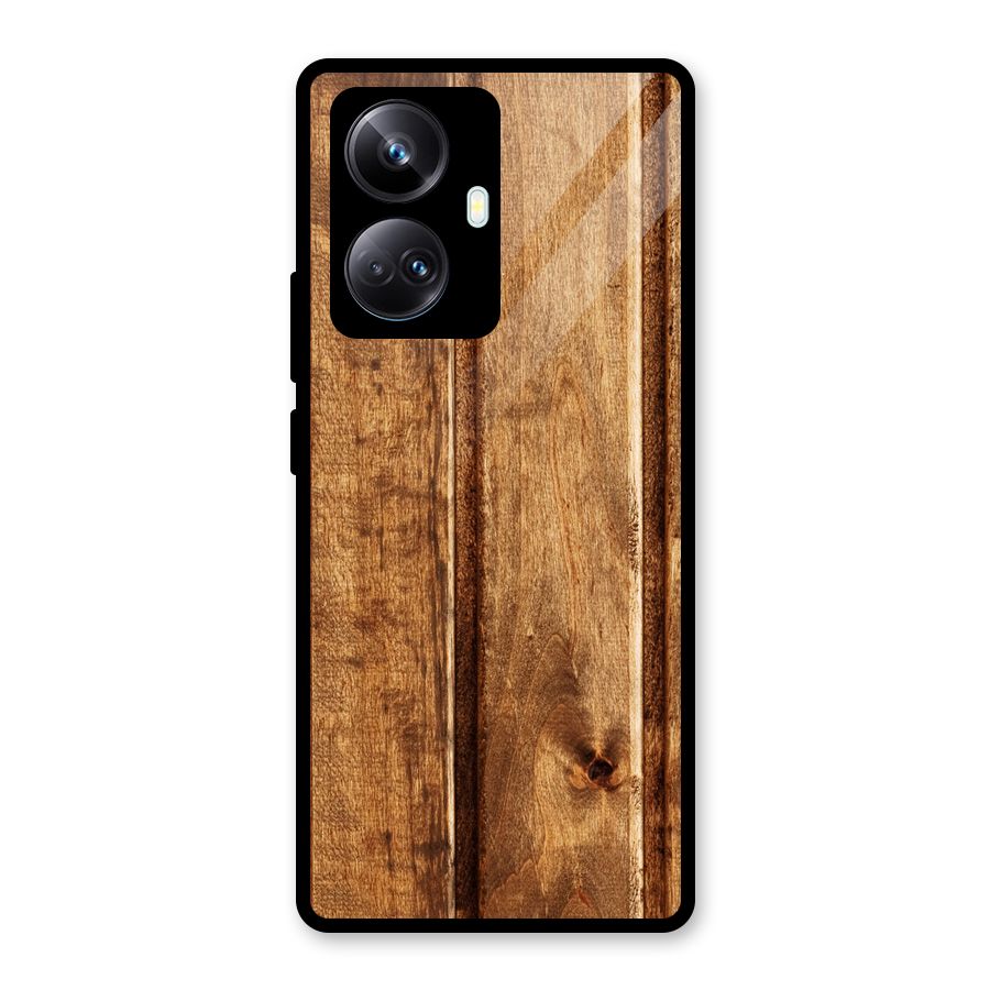 Classic Wood Print Glass Back Case for Realme 10 Pro Plus