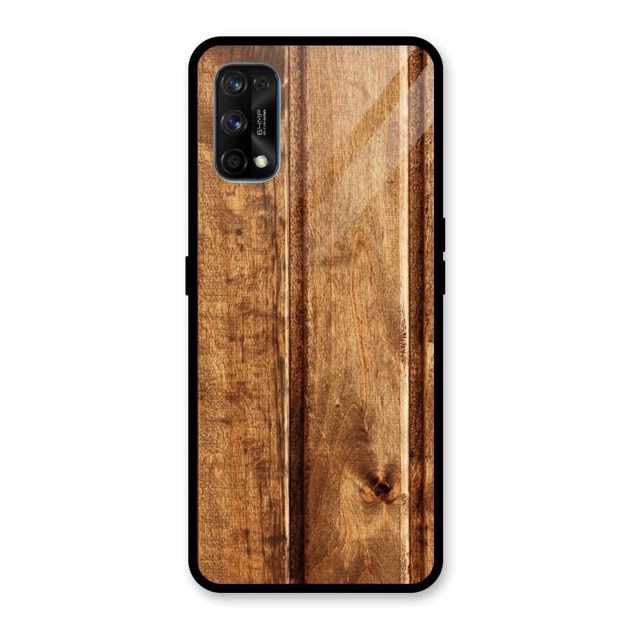 Classic Wood Print Glass Back Case for Realme 7 Pro