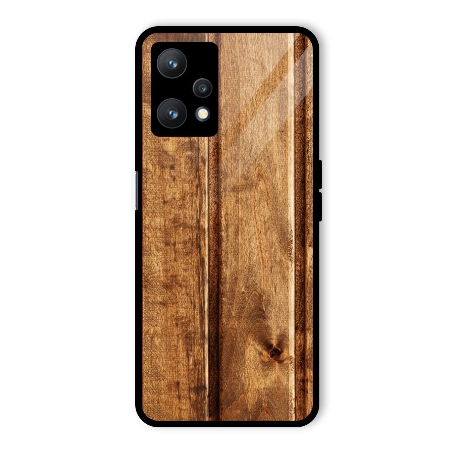 Classic Wood Print Glass Back Case for Realme 9 Pro 5G