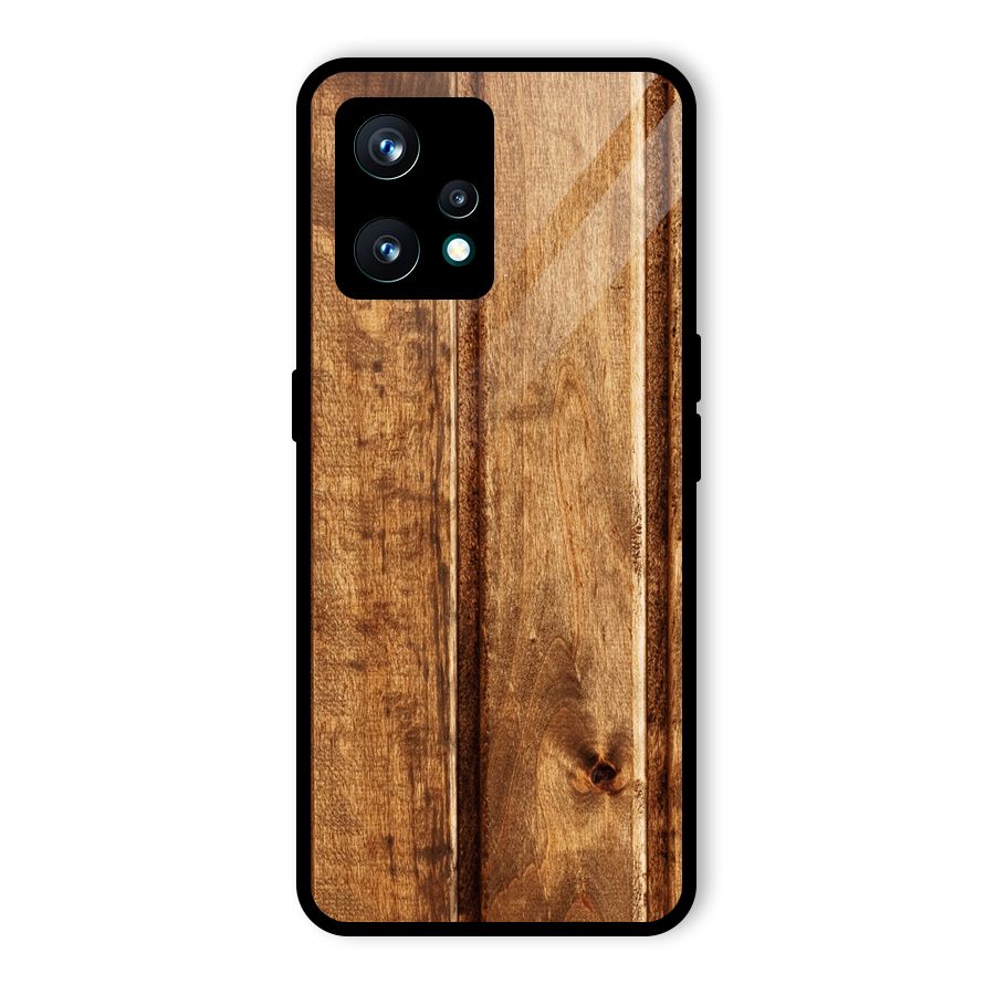 Classic Wood Print Glass Back Case for Realme 9 Pro Plus 5G