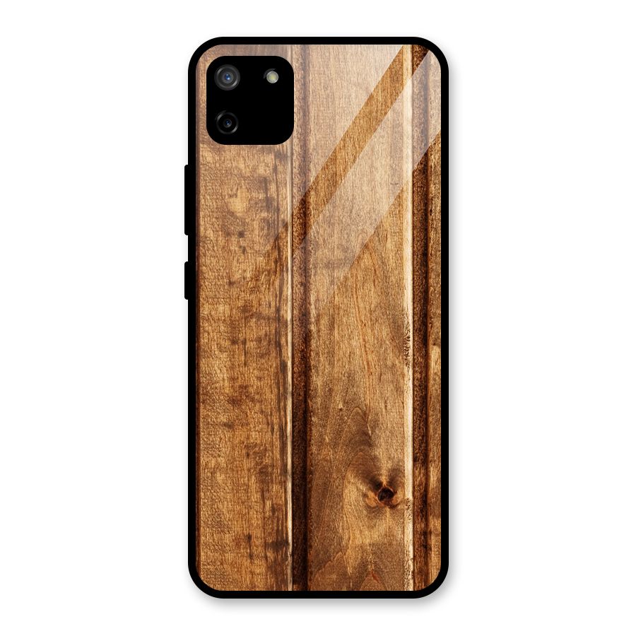 Classic Wood Print Glass Back Case for Realme C11
