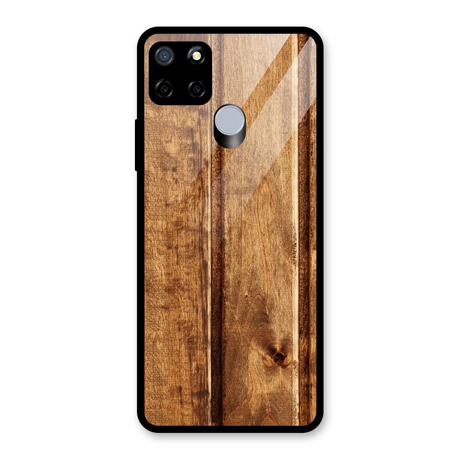 Classic Wood Print Glass Back Case for Realme C12