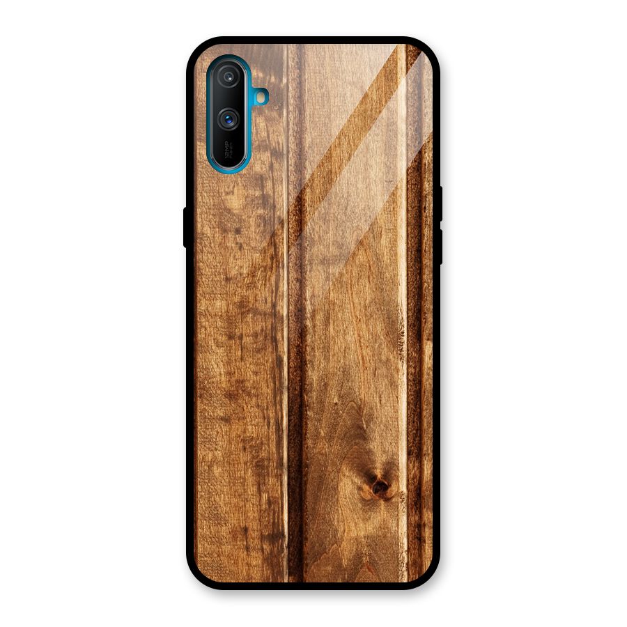 Classic Wood Print Glass Back Case for Realme C3