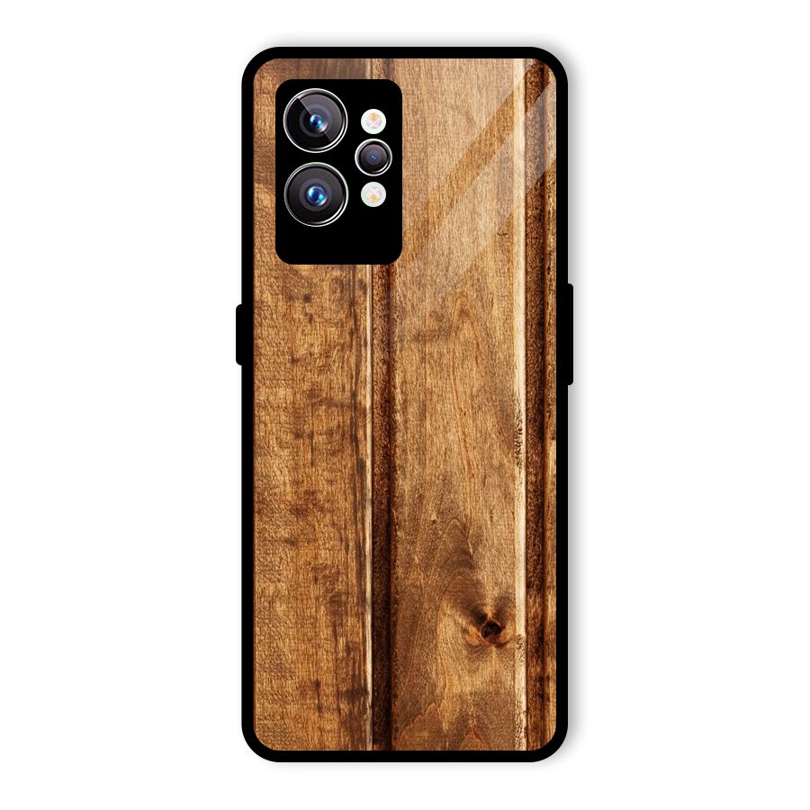 Classic Wood Print Glass Back Case for Realme GT2 Pro