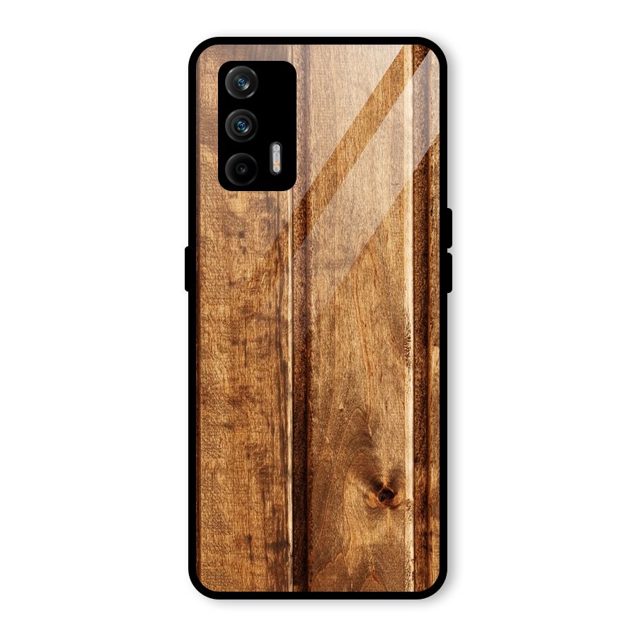 Classic Wood Print Glass Back Case for Realme GT 5G