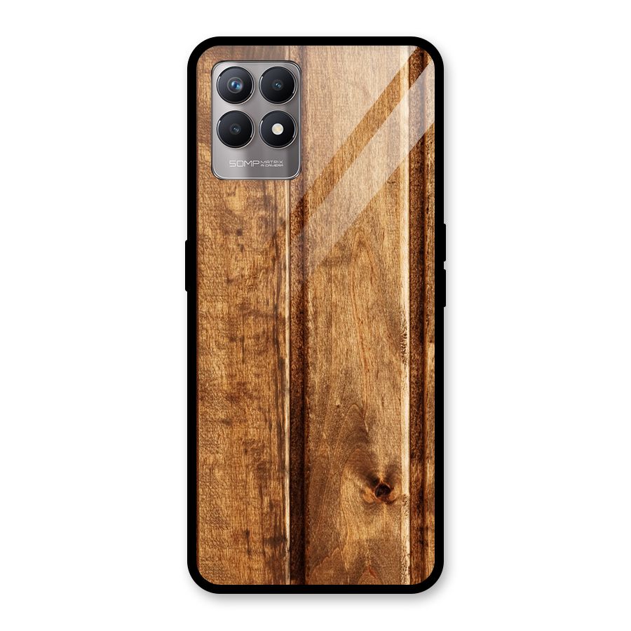 Classic Wood Print Glass Back Case for Realme Narzo 50