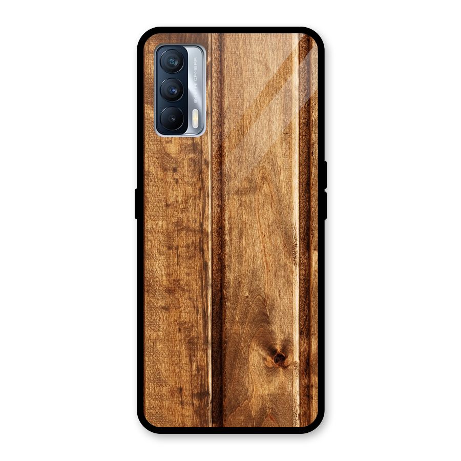 Classic Wood Print Glass Back Case for Realme X7