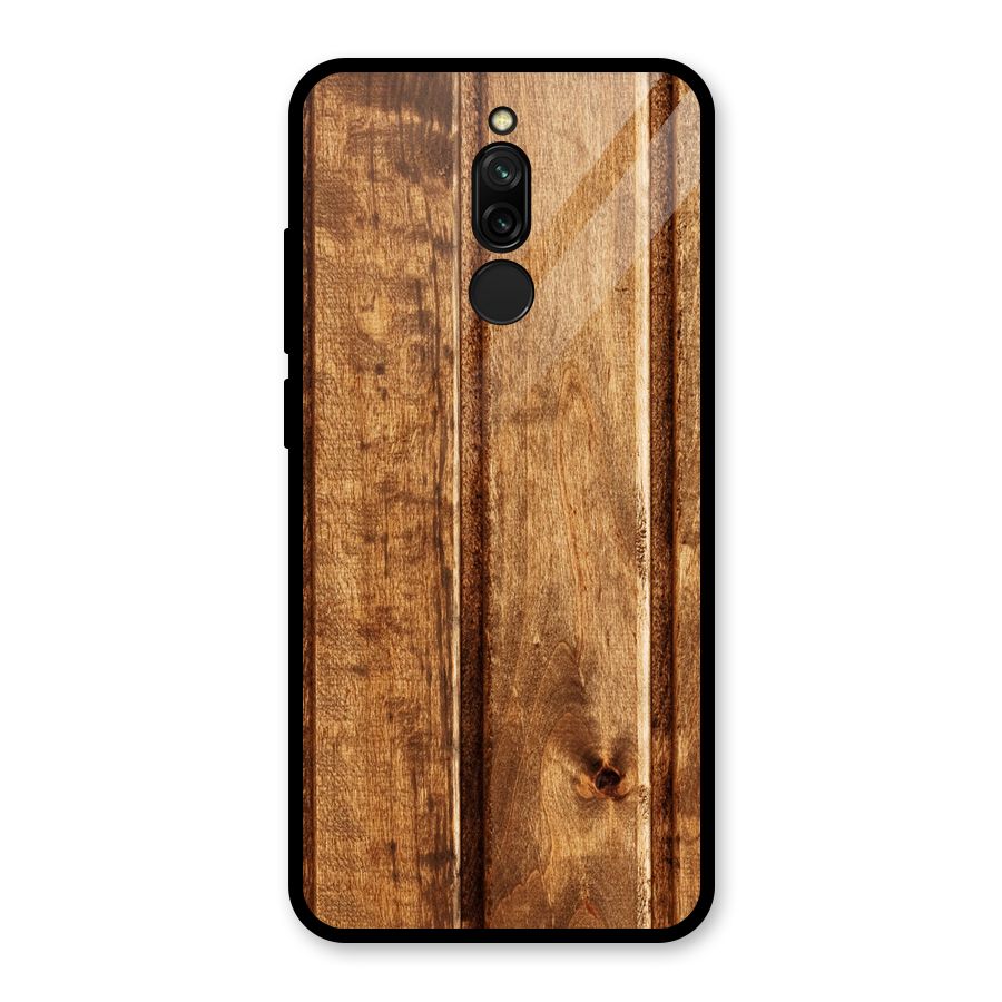 Classic Wood Print Glass Back Case for Redmi 8