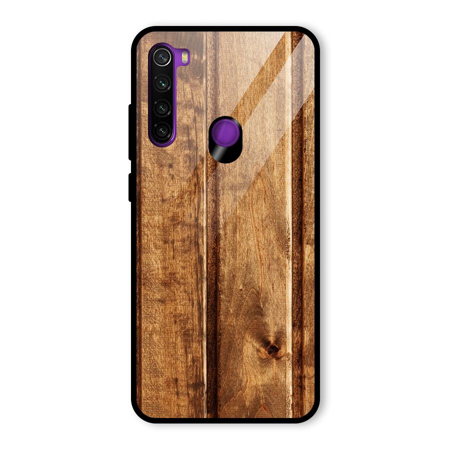 Classic Wood Print Glass Back Case for Redmi Note 8