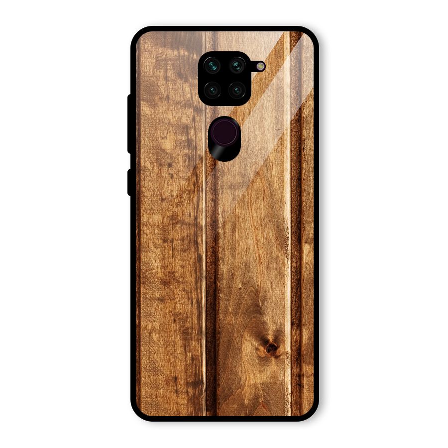 Classic Wood Print Glass Back Case for Redmi Note 9