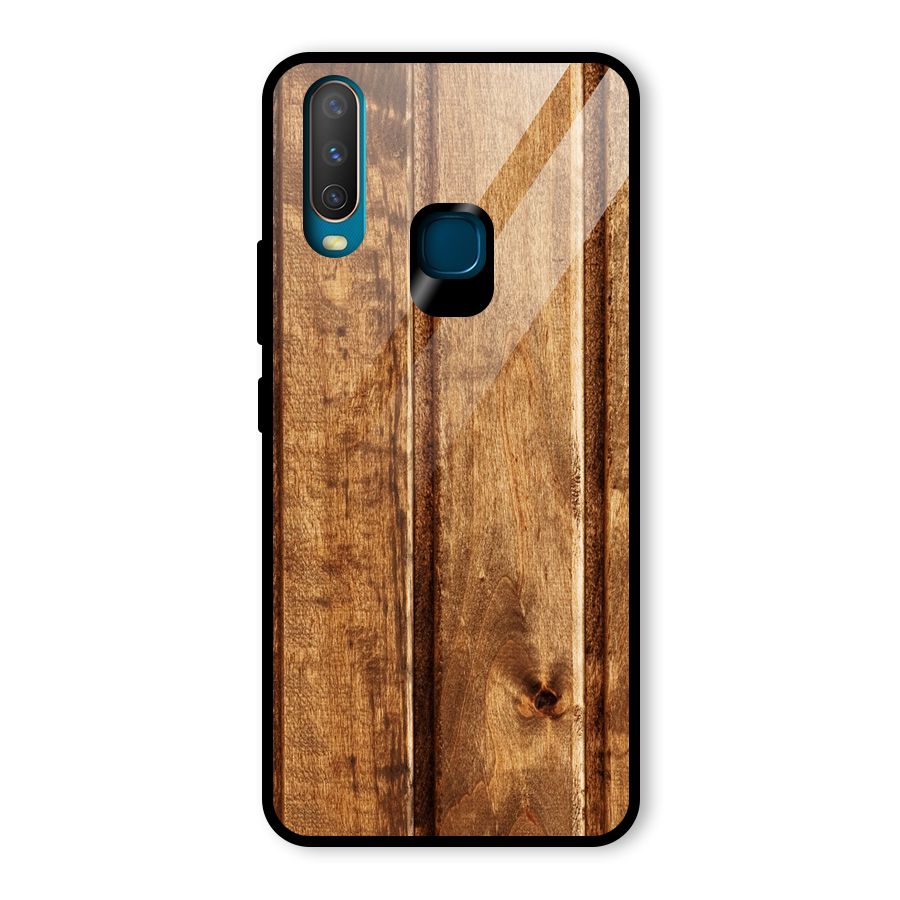 Classic Wood Print Glass Back Case for Vivo U10