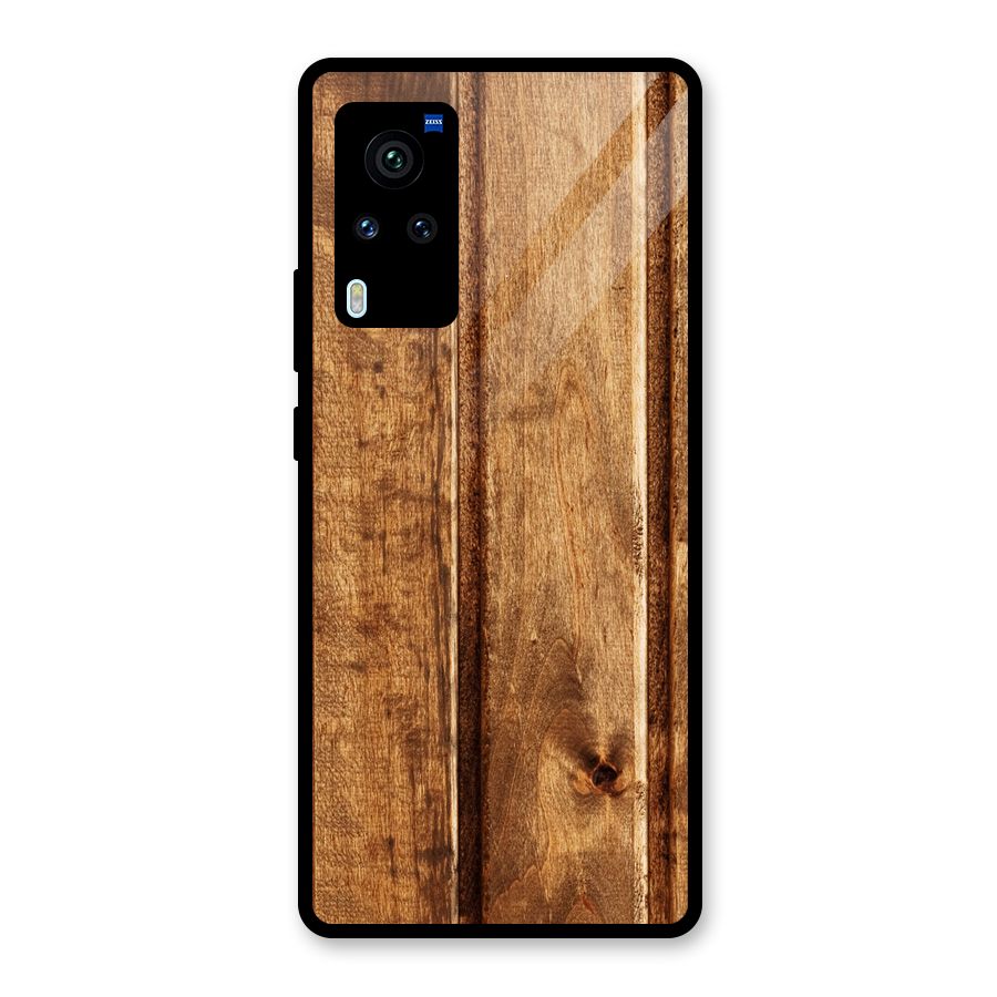 Classic Wood Print Glass Back Case for Vivo X60 Pro