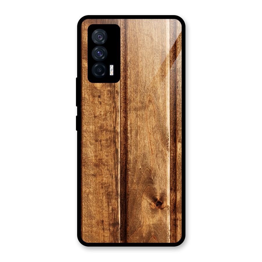 Classic Wood Print Glass Back Case for Vivo iQOO 7 5G