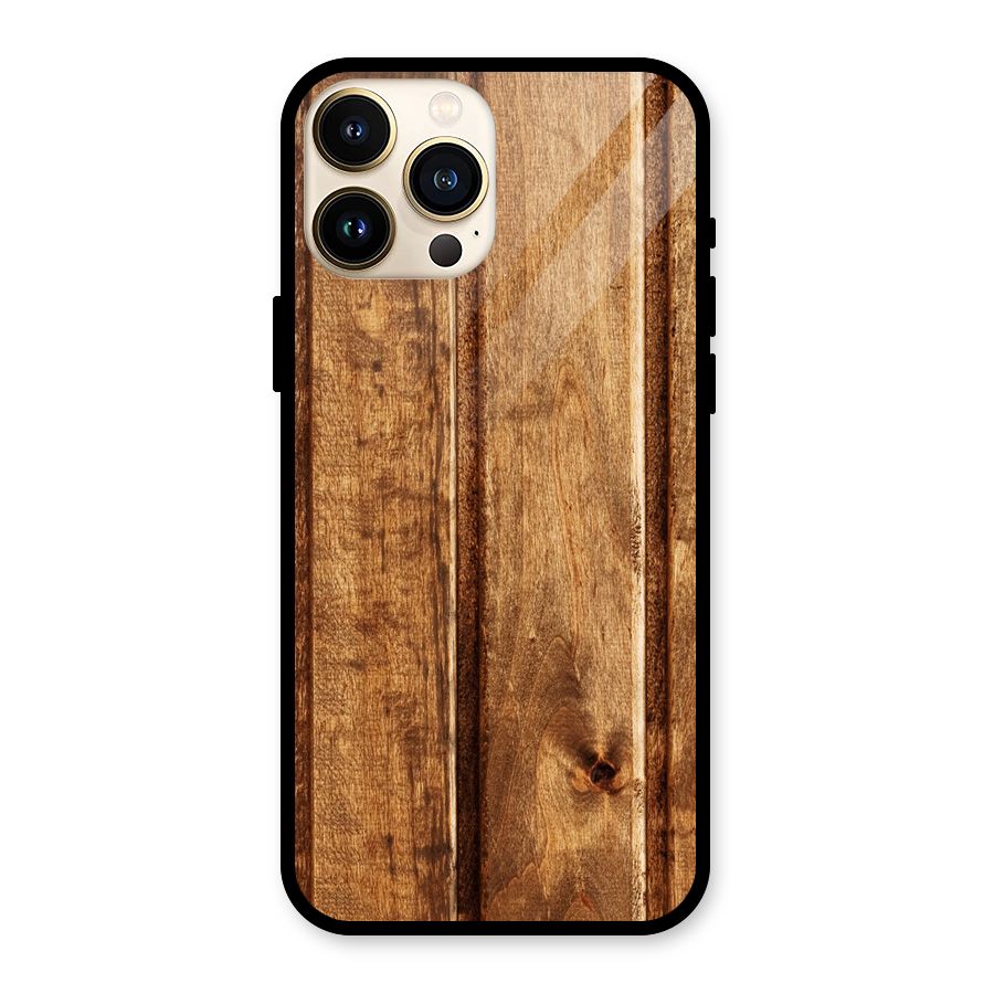 Classic Wood Print Glass Back Case for iPhone 13 Pro Max