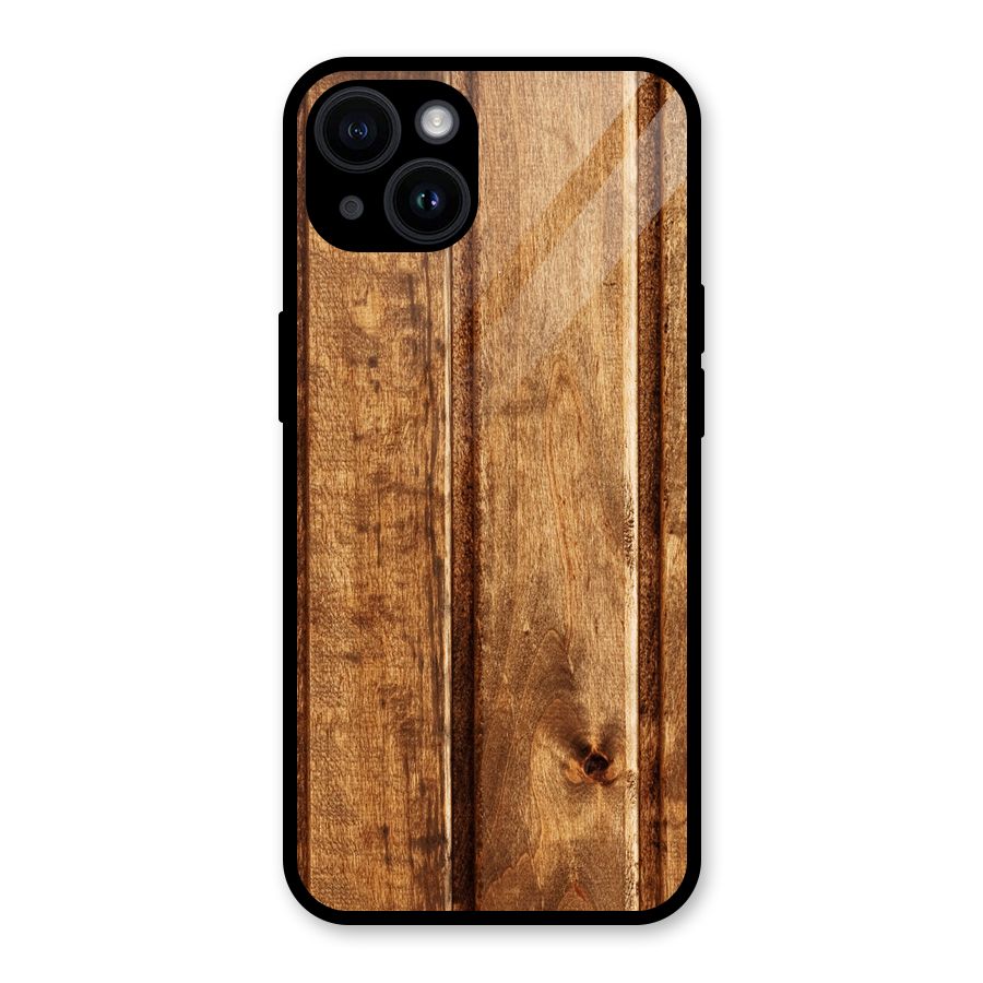 Classic Wood Print Glass Back Case for iPhone 14