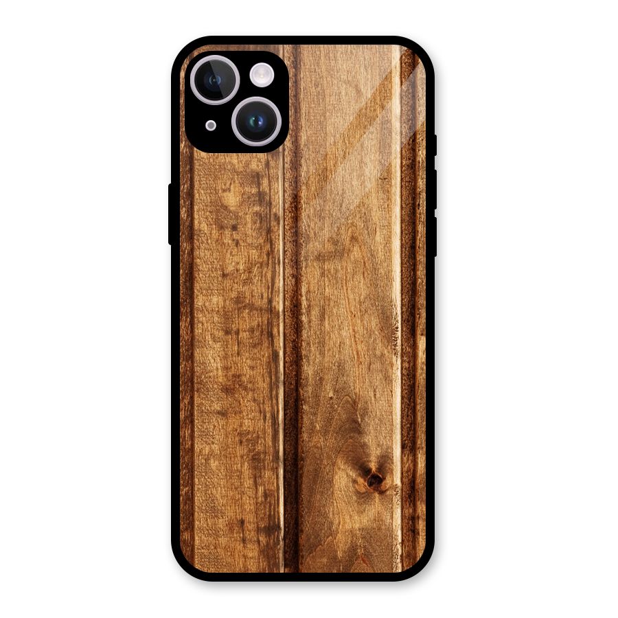 Classic Wood Print Glass Back Case for iPhone 14 Plus