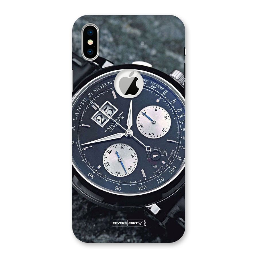 Classic Wrist Watch Back Case for iPhone X Logo Cut
