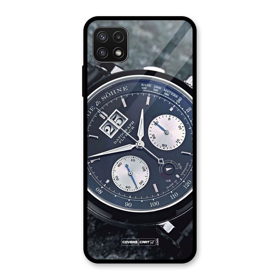 Classic Wrist Watch Glass Back Case for Galaxy A22 5G