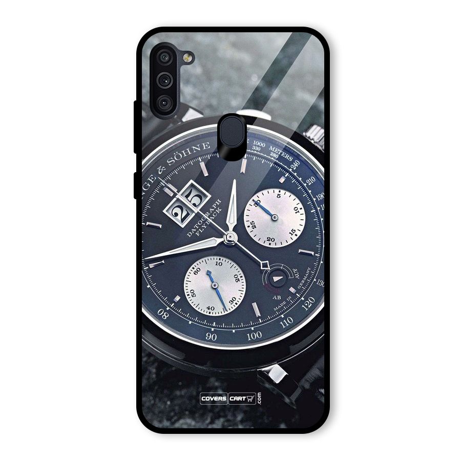 Classic Wrist Watch Glass Back Case for Galaxy M11