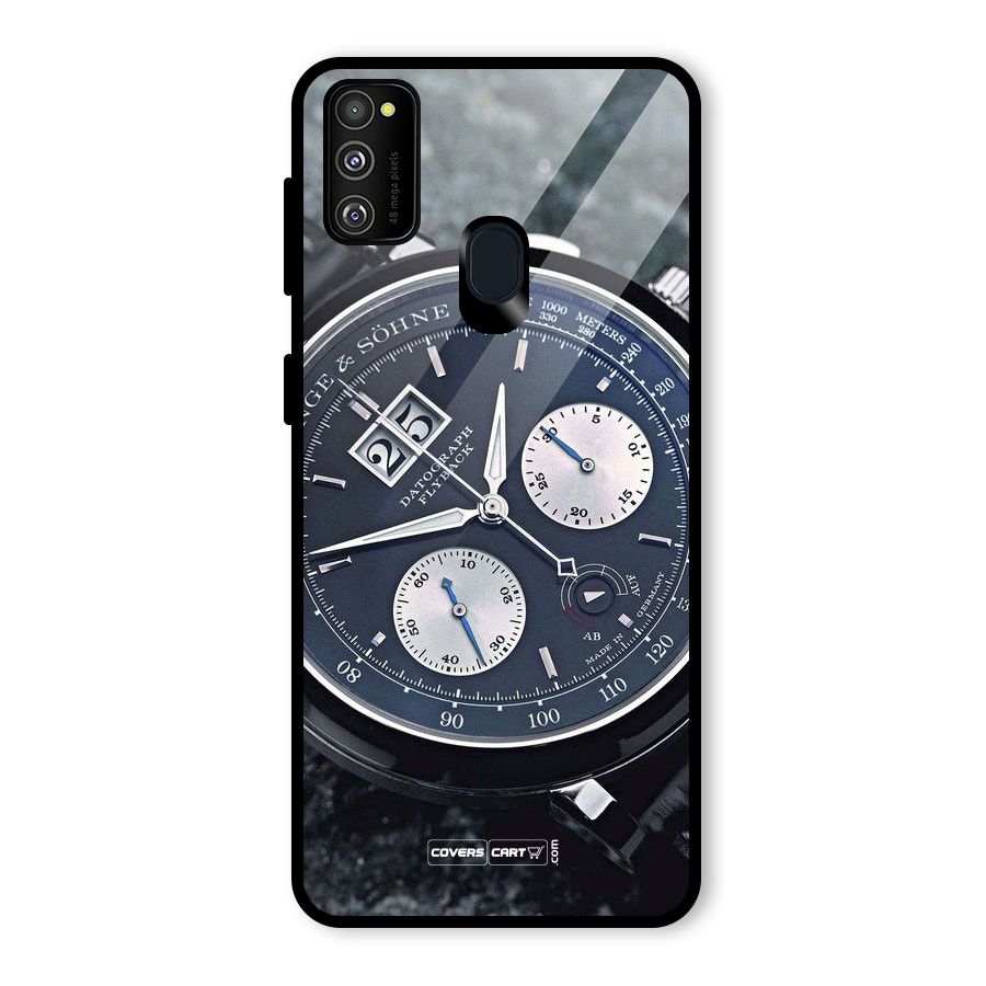 Classic Wrist Watch Glass Back Case for Galaxy M30s