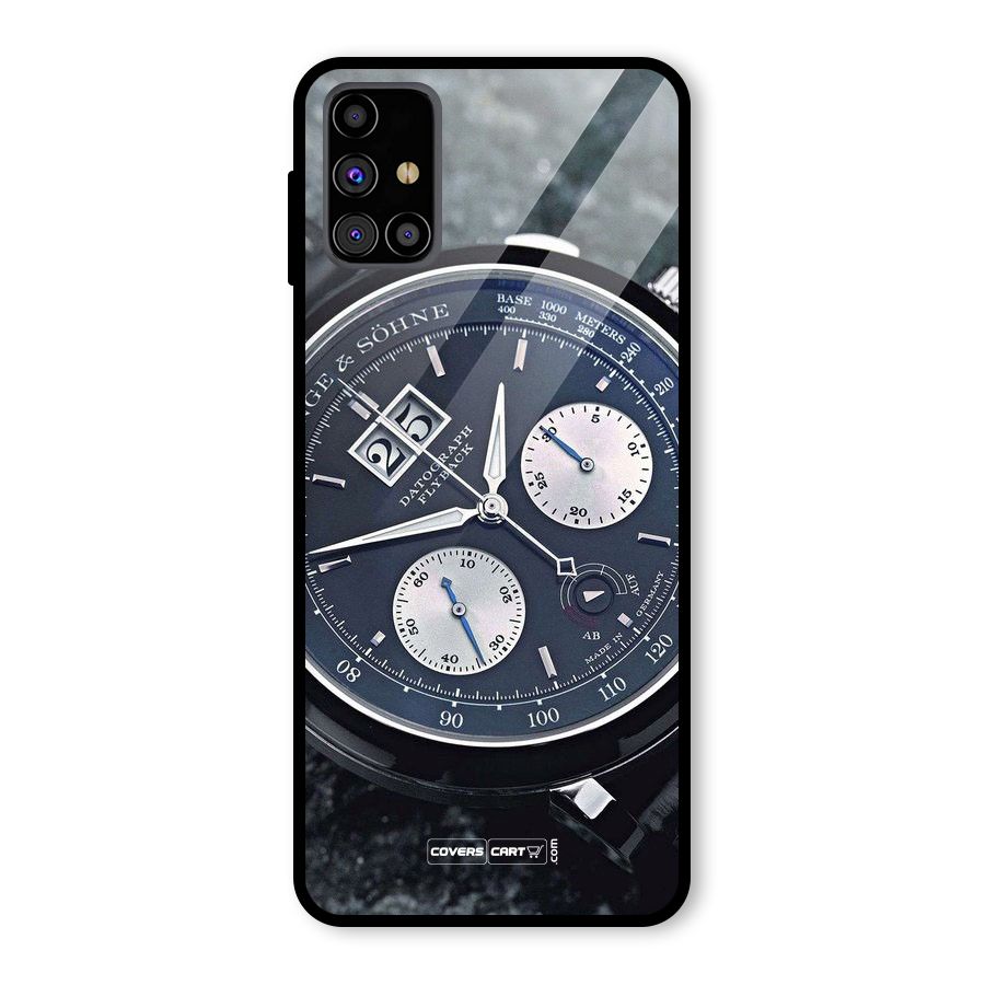 Classic Wrist Watch Glass Back Case for Galaxy M31s