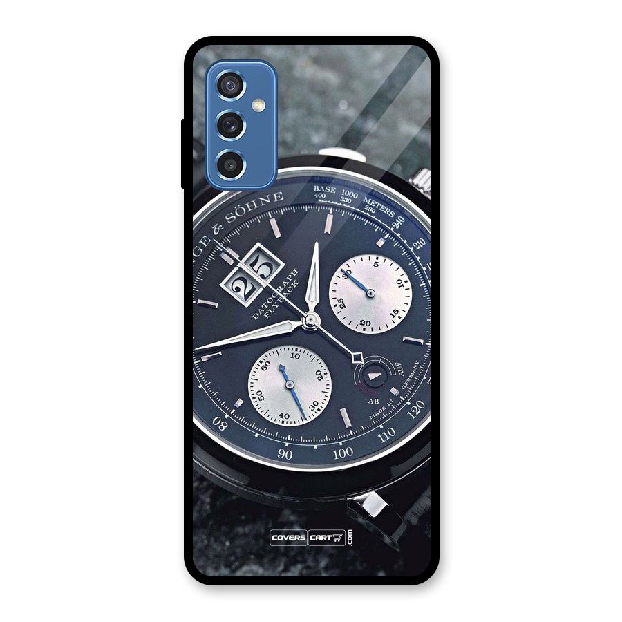 Classic Wrist Watch Glass Back Case for Galaxy M52 5G