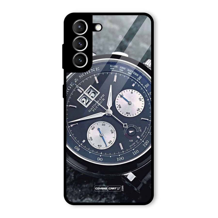 Classic Wrist Watch Glass Back Case for Galaxy S21 5G