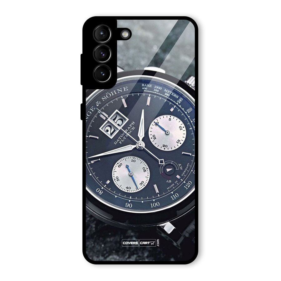 Classic Wrist Watch Glass Back Case for Galaxy S21 Plus