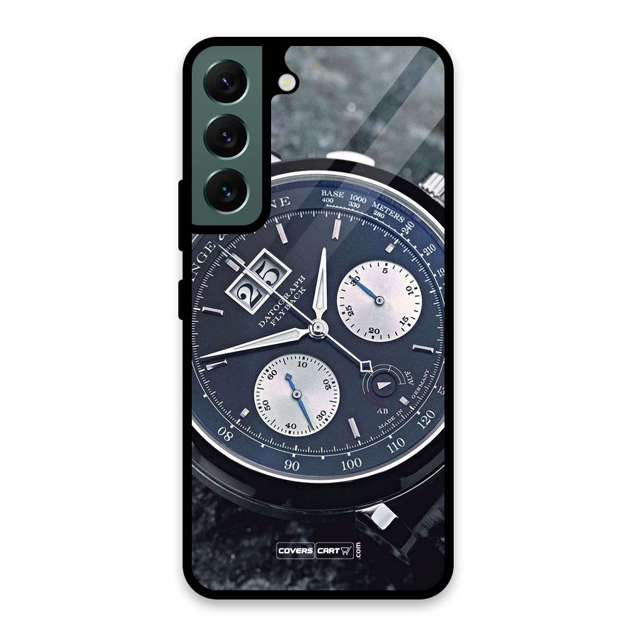 Classic Wrist Watch Glass Back Case for Galaxy S22 5G