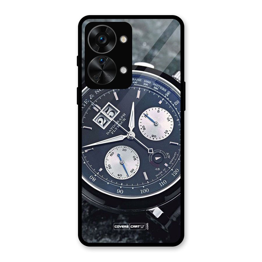 Classic Wrist Watch Glass Back Case for OnePlus Nord 2T