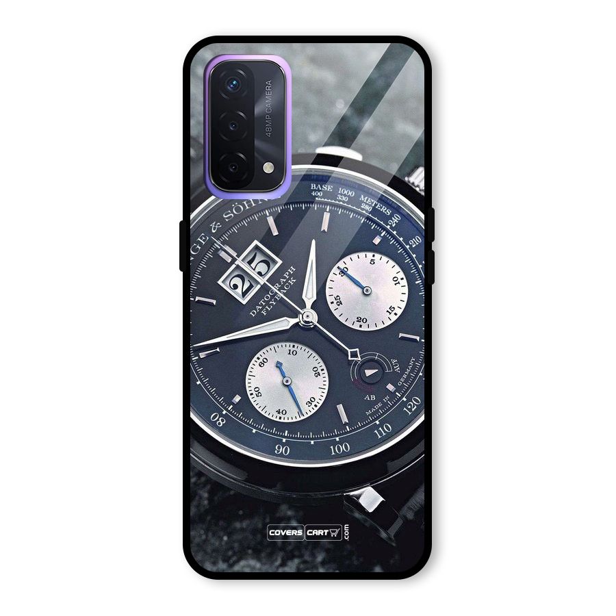 Classic Wrist Watch Glass Back Case for Oppo A74 5G