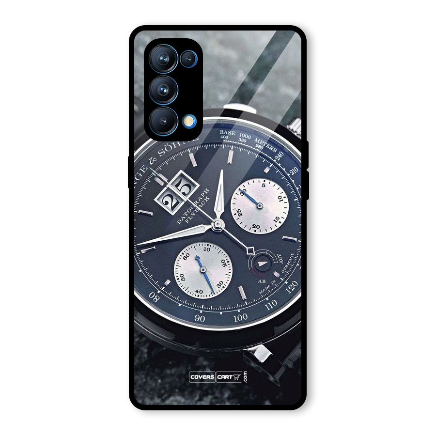 Classic Wrist Watch Glass Back Case for Oppo Reno5 Pro 5G