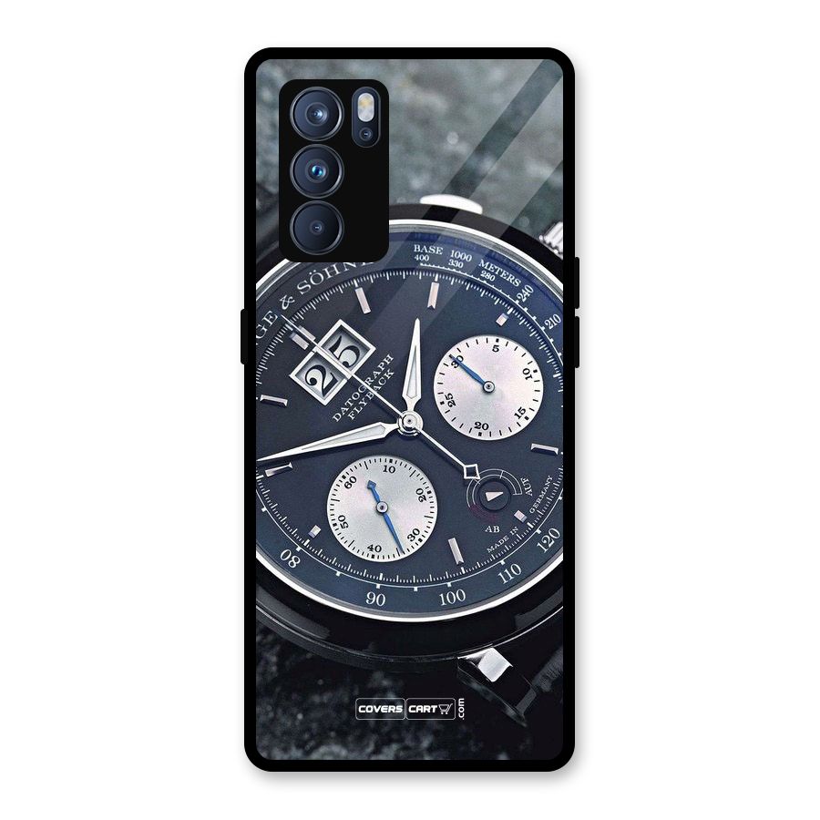 Classic Wrist Watch Glass Back Case for Oppo Reno6 Pro 5G