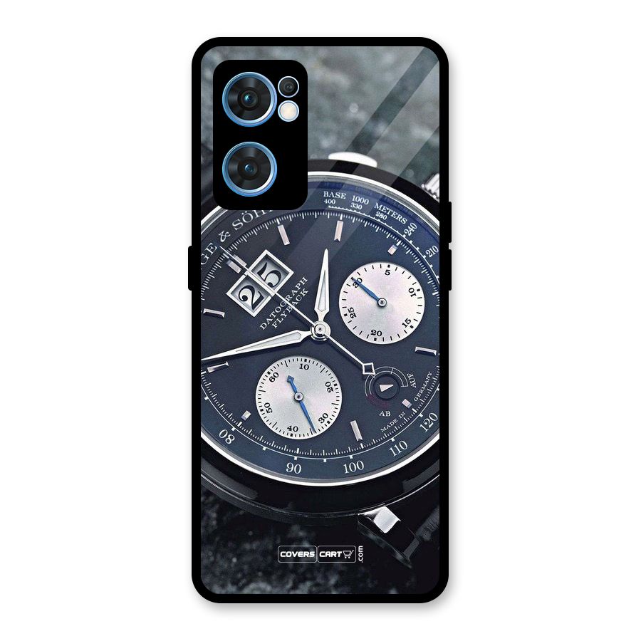 Classic Wrist Watch Glass Back Case for Oppo Reno7 5G