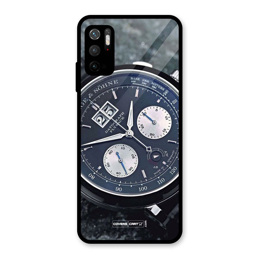 Classic Wrist Watch Glass Back Case for Poco M3 Pro 5G