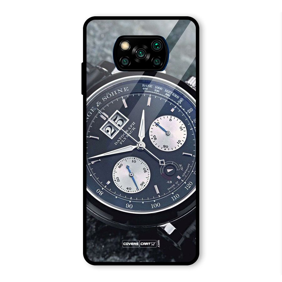Classic Wrist Watch Glass Back Case for Poco X3 Pro