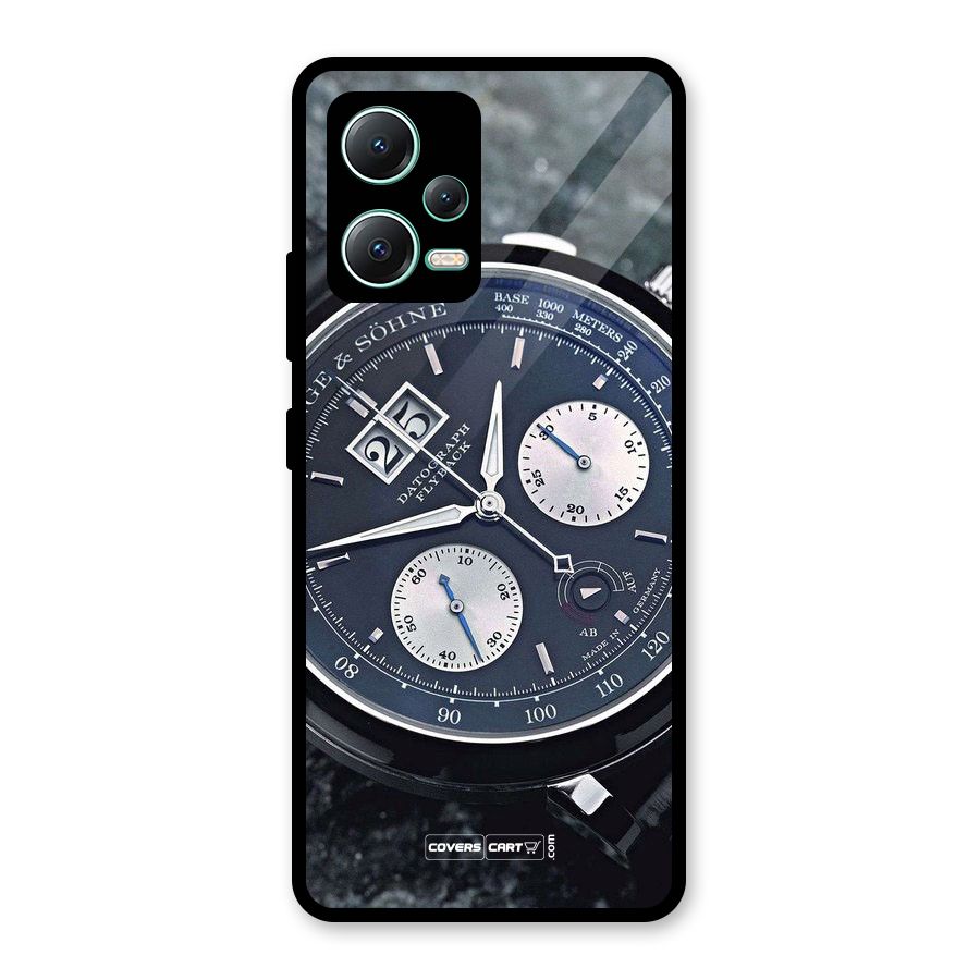 Classic Wrist Watch Glass Back Case for Redmi Note 12 5G
