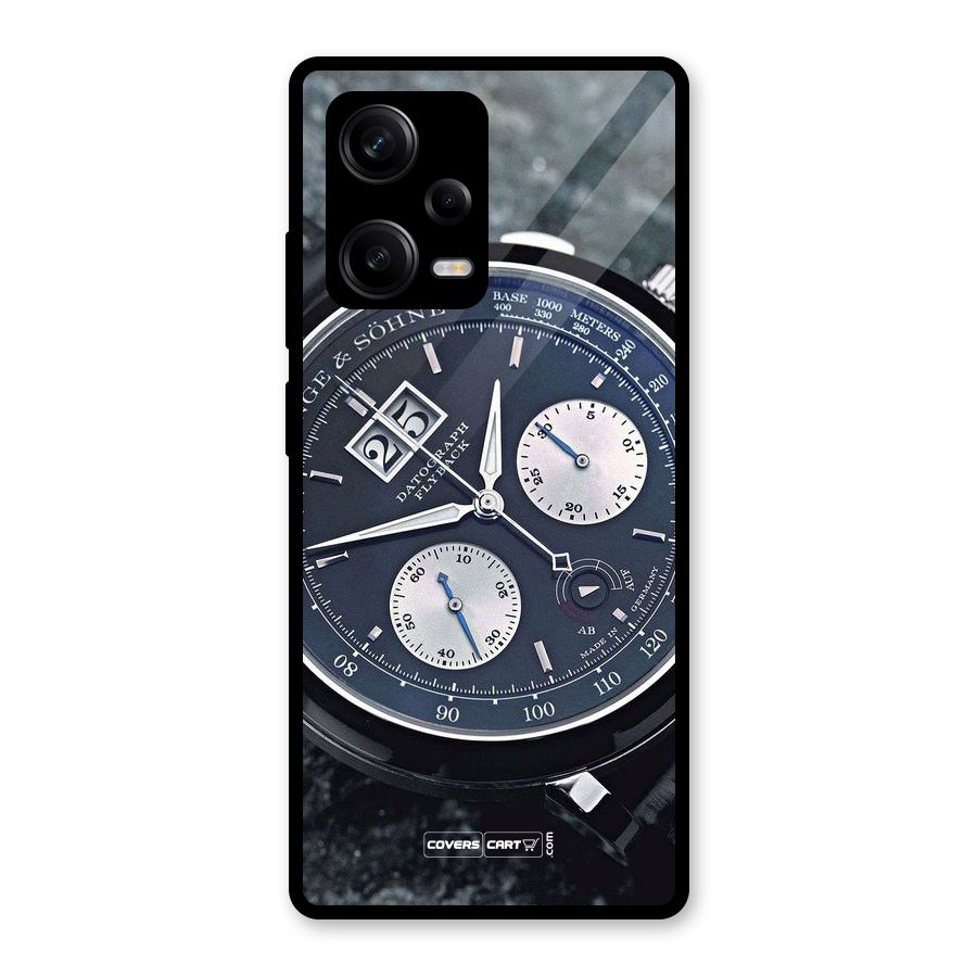Classic Wrist Watch Glass Back Case for Redmi Note 12 Pro