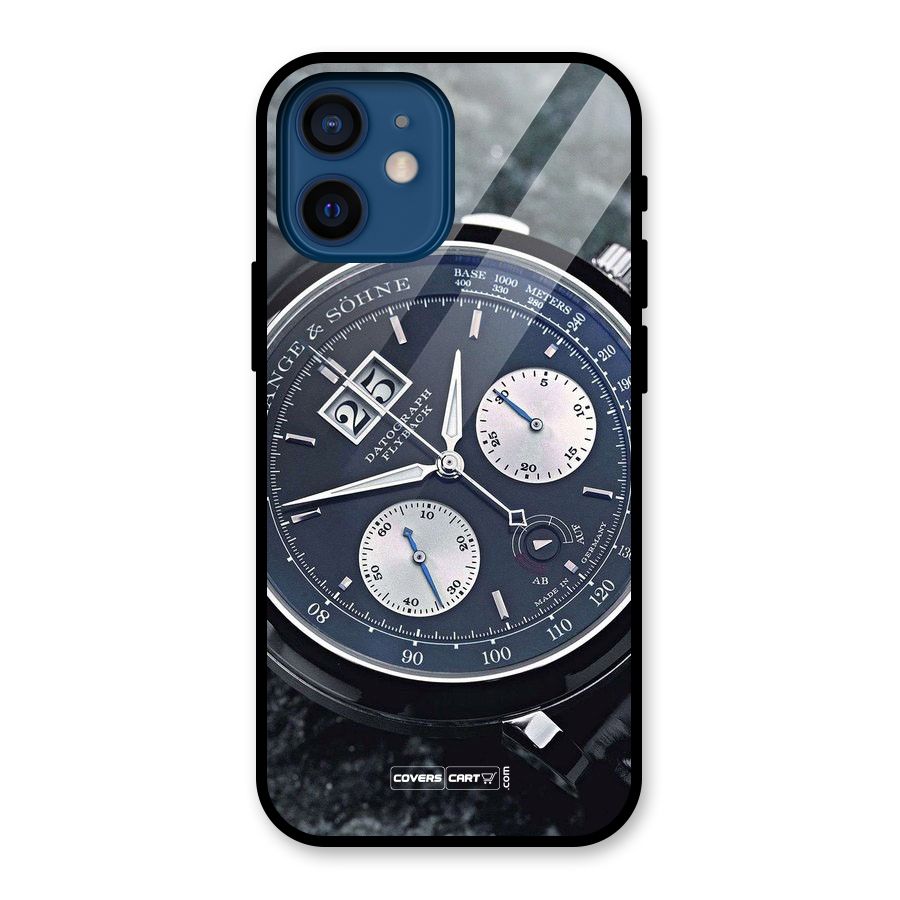 Classic Wrist Watch Glass Back Case for iPhone 12 Mini