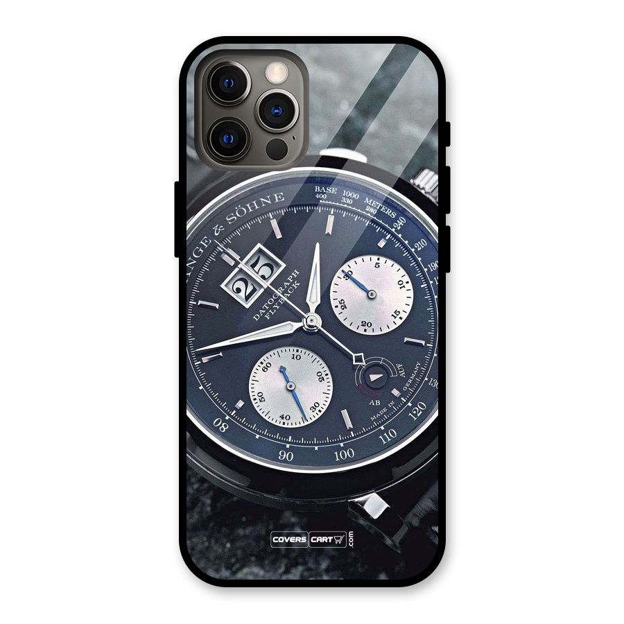 Classic Wrist Watch Glass Back Case for iPhone 12 Pro