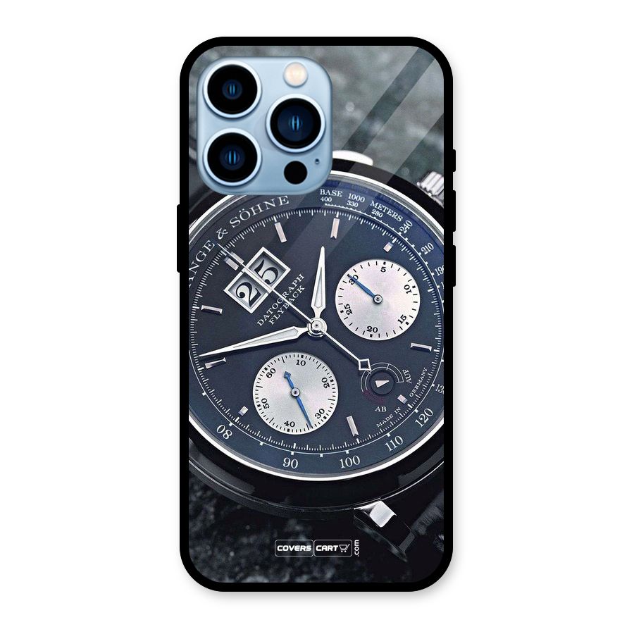 Classic Wrist Watch Glass Back Case for iPhone 13 Pro