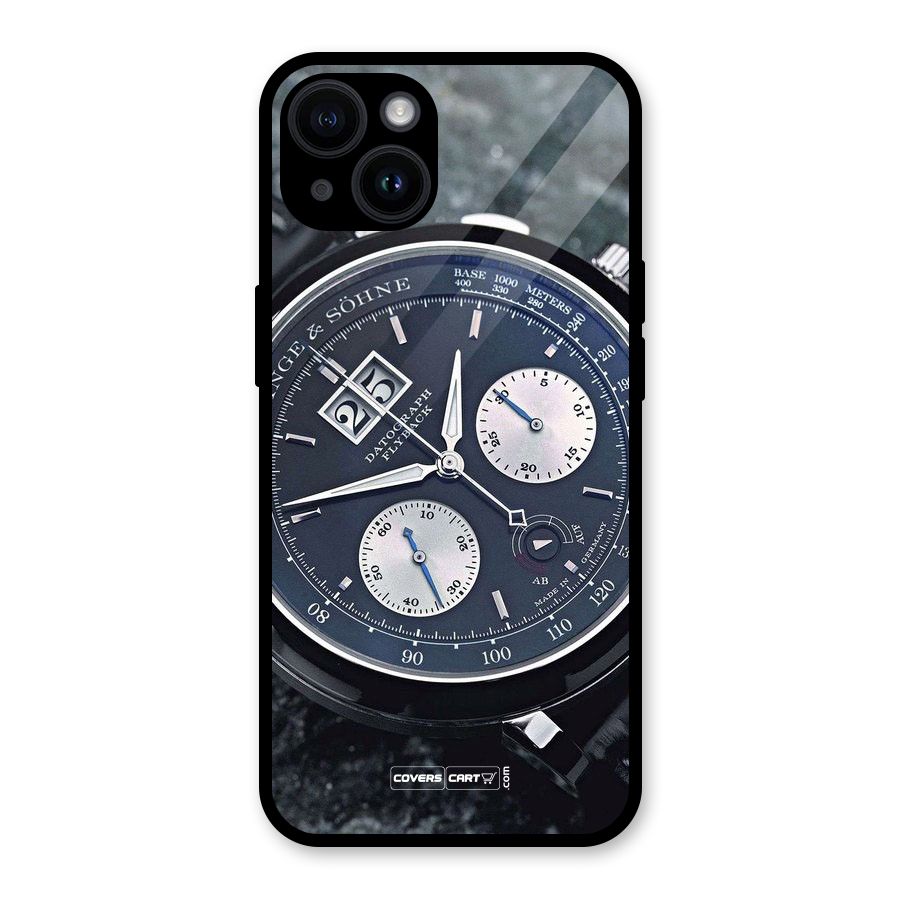 Classic Wrist Watch Glass Back Case for iPhone 14