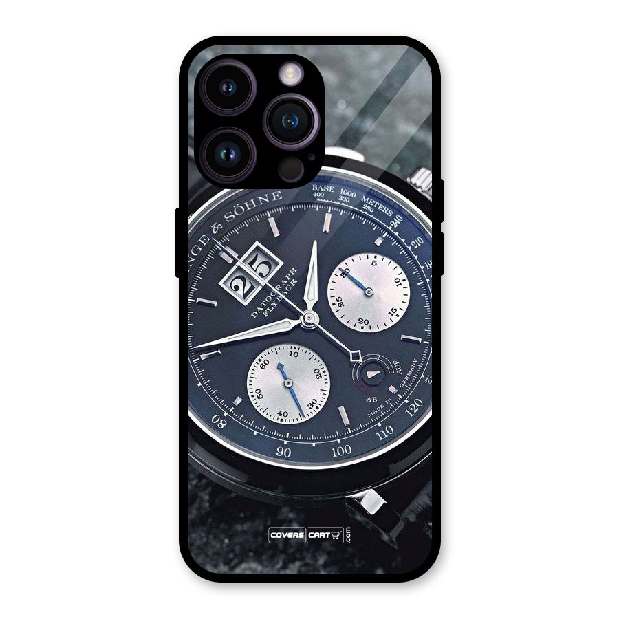 Classic Wrist Watch Glass Back Case for iPhone 14 Pro Max