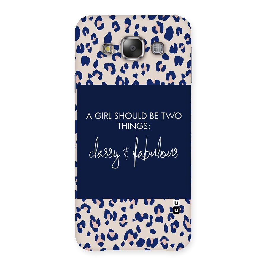Classy and Fabulous Back Case for Galaxy E7
